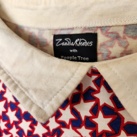 Zandra Rhodes People Tree Star Mini Dress size S UK 10 / US 4 - Picture 4 of 8